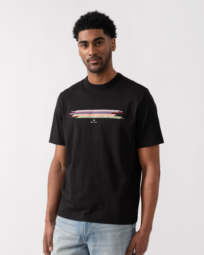 PS Paul Smith Mens Casual Fit Stripe T-Shirt - 79 Black | CHO | Designer Mens T-Shirts