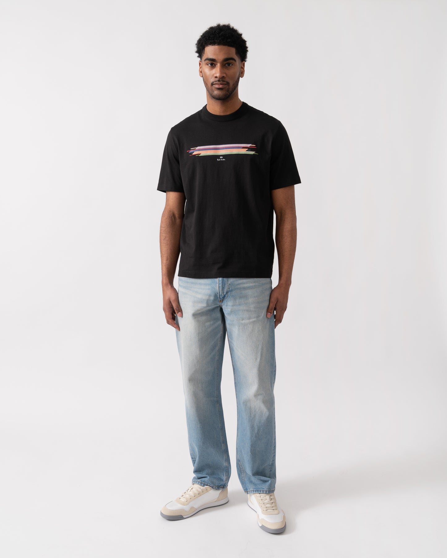 PS Paul Smith Mens Casual Fit Stripe T-Shirt - 79 Black | CHO | Designer Mens T-Shirts