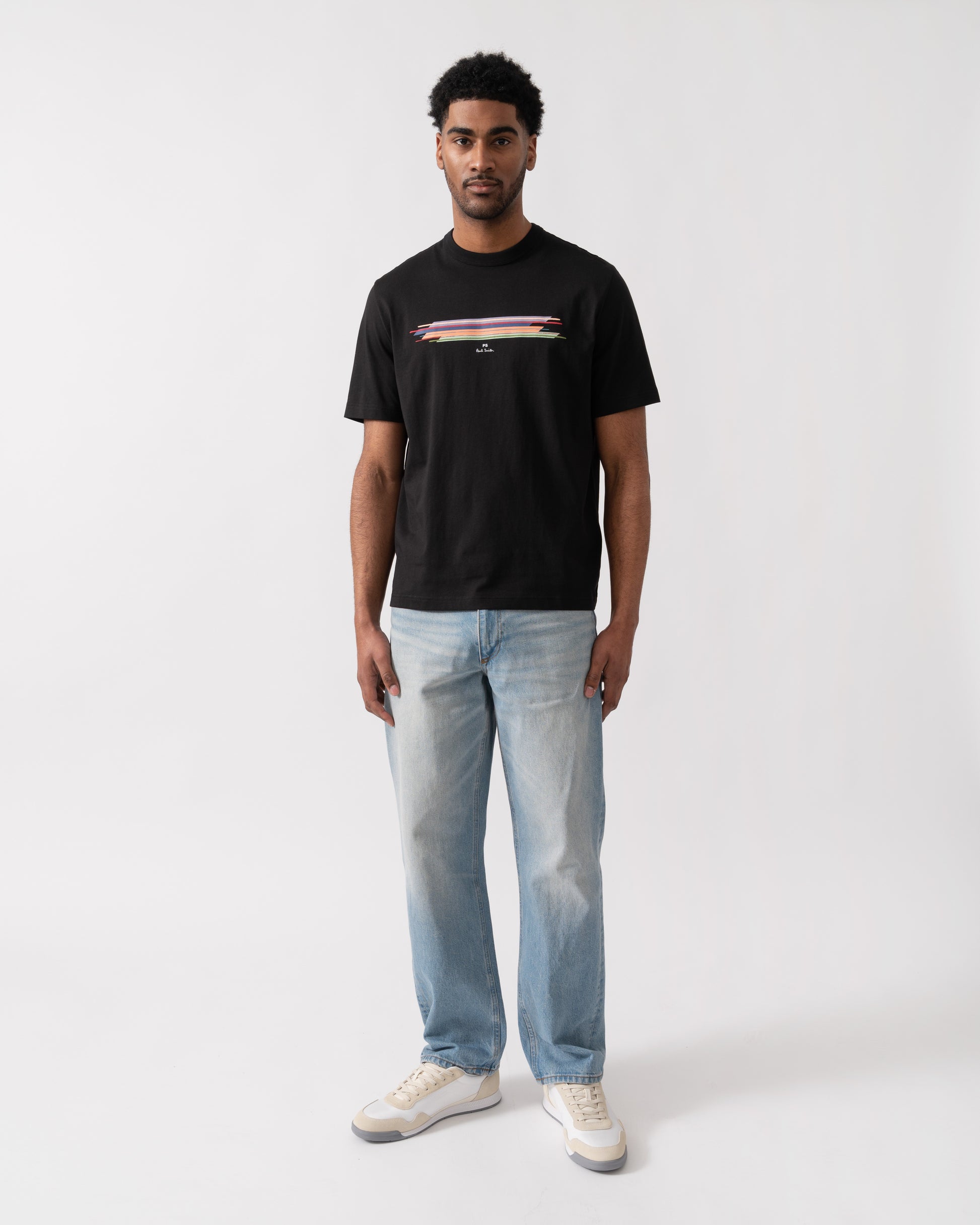 PS Paul Smith Mens Casual Fit Stripe T-Shirt - 79 Black | CHO | Designer Mens T-Shirts