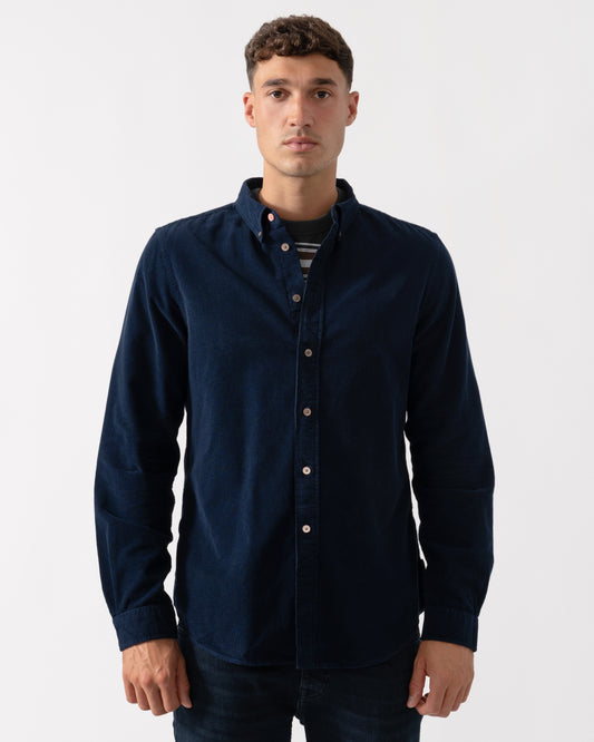 PS Paul Smith Mens Long Sleeve Tailored Fit Button Down Collar Shirt M2R-599R-T22208 - 49 Very Dark Navy