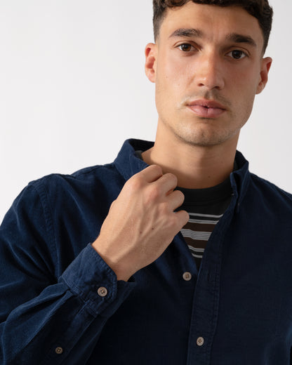 PS Paul Smith Mens Long Sleeve Tailored Fit Button Down Collar Shirt M2R-599R-T22208 - 49 Very Dark Navy