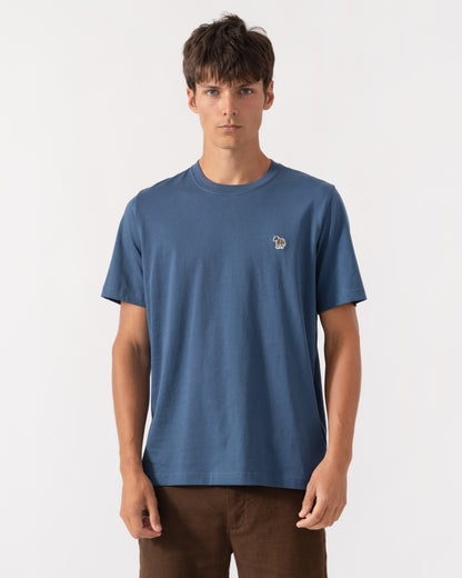 Detail of PS Paul Smith Mens Organic Cotton Zebra Logo T-Shirt - 46E Indigo