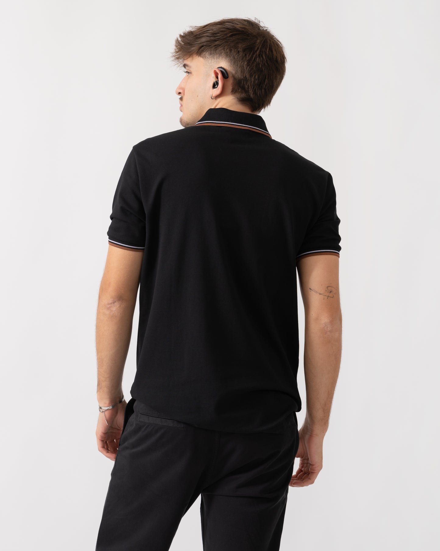PS Paul Smith Mens Reg Fit Short Sleeve Polo Shirt - 79 Black