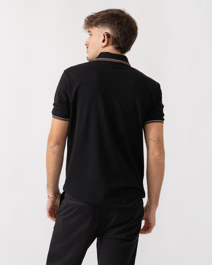 PS Paul Smith Mens Reg Fit Short Sleeve Polo Shirt - 79 Black