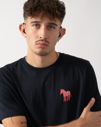 PS Paul Smith Mens Reg Fit Small Zebra Logo T-Shirt - 49 Very Dark Navy