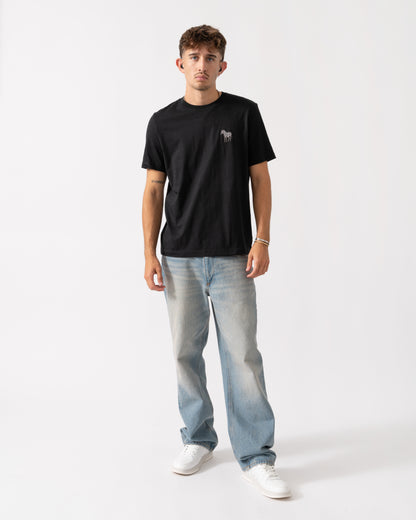 PS Paul Smith Mens Reg Fit Small Zebra Logo T-Shirt - 79 Black