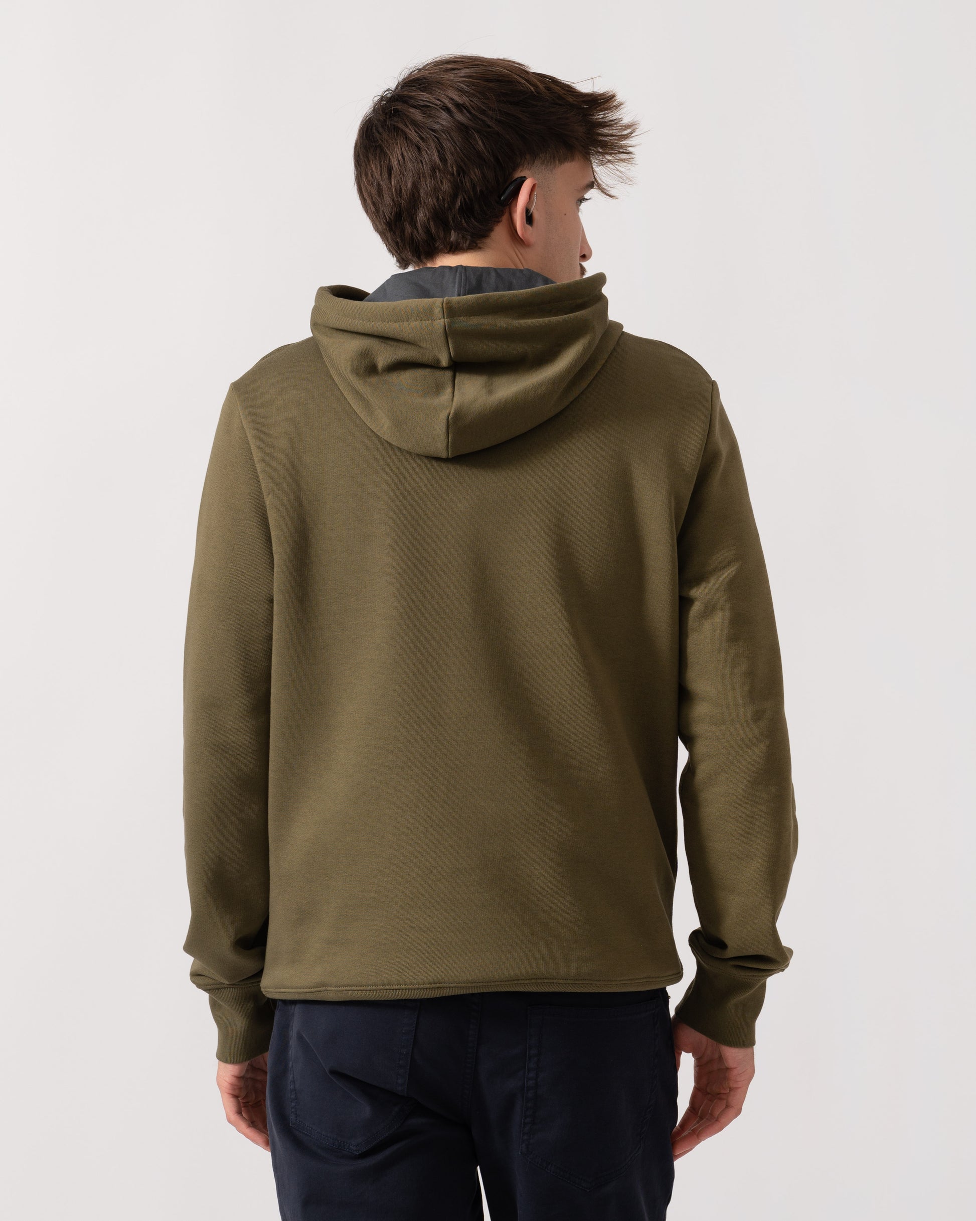 PS Paul Smith Mens Reg Fit Zebra Hoody - 36E Green back