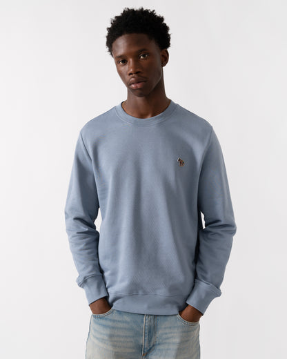 PS Paul Smith Mens Reg Fit Zebra Sweatshirt - 43G Greyish Blue