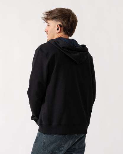 PS Paul Smith Mens Reg Fit Zip Hoodie with Zebra Logo - 79 Black
