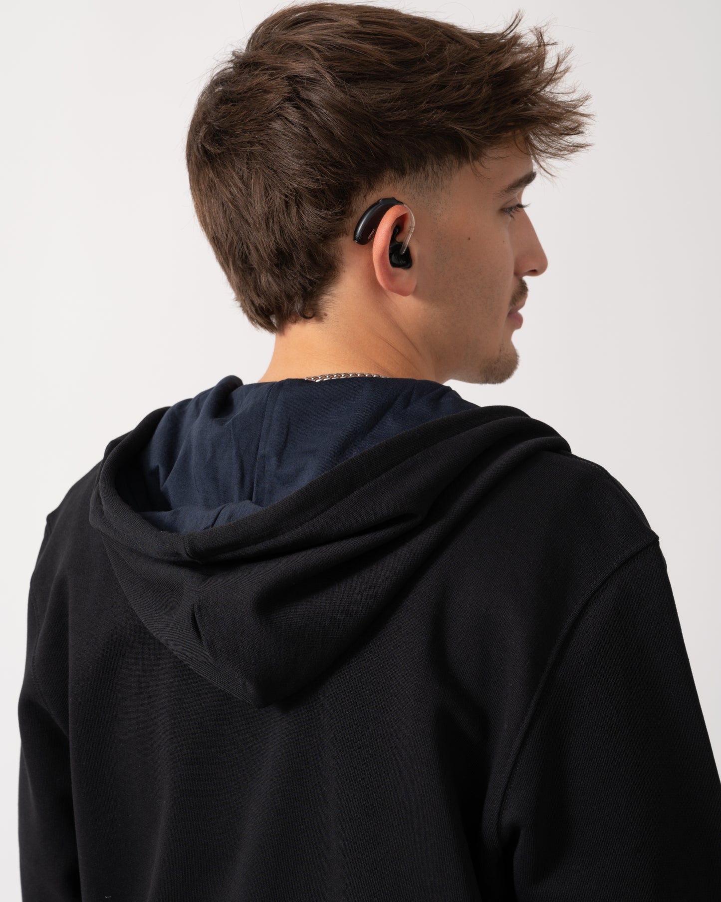 PS Paul Smith Mens Reg Fit Zip Hoodie with Zebra Logo - 79 Black