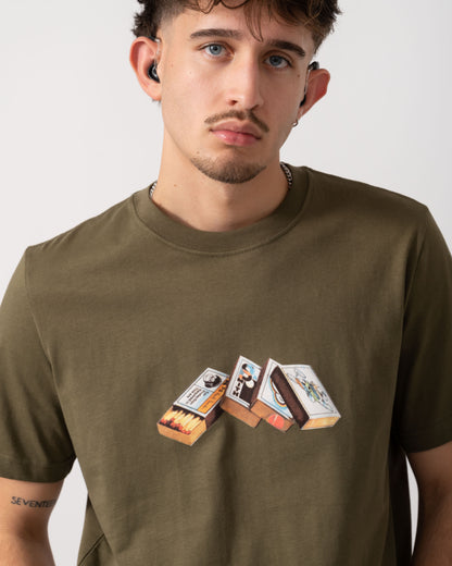 PS Paul Smith Mens Matchboxes Graphic T-Shirt - 36F Green detail