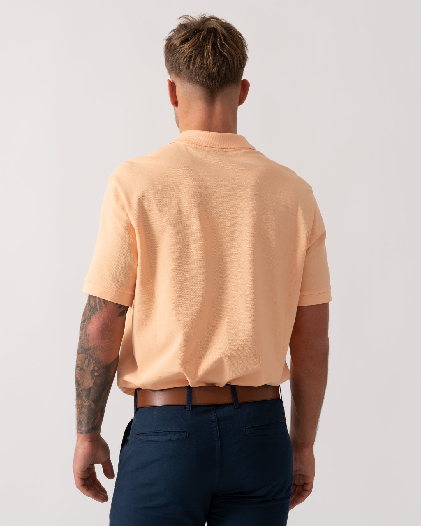 PS Paul Smith Mens Regular Fit Short Sleeve Zebra Polo Shirt - 15D Orange - Back