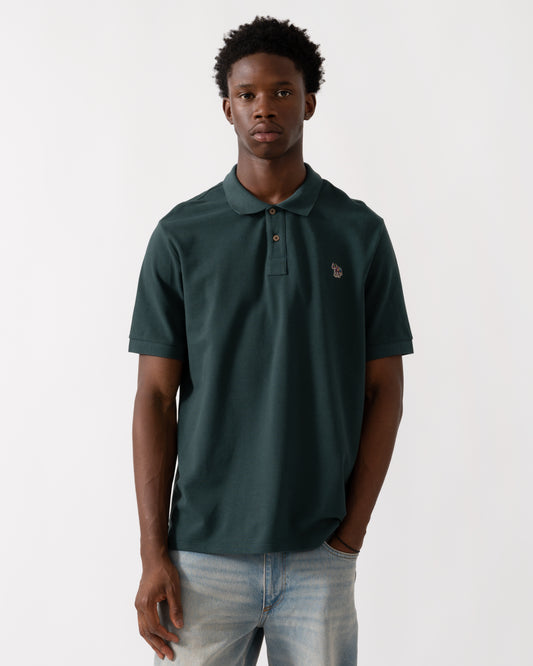 PS Paul Smith Mens Regular Fit Short Sleeve Zebra Polo Shirt - 37E Green