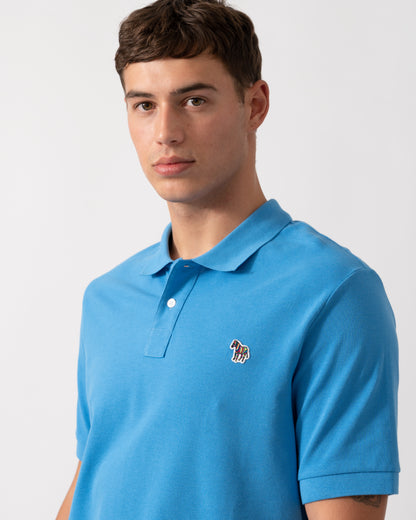 PS Paul Smith Mens Regular Fit Short Sleeve Zebra Polo Shirt - 41D Sea Blue