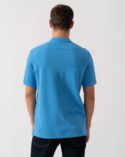 PS Paul Smith Mens Regular Fit Short Sleeve Zebra Polo Shirt - 41D Sea Blue