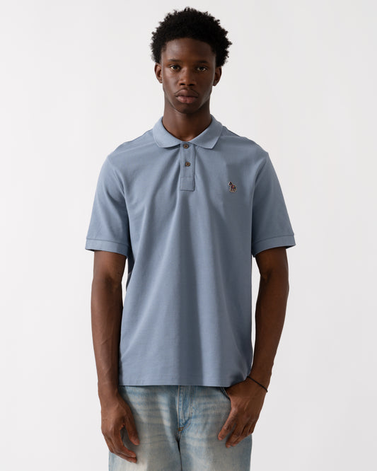 PS Paul Smith Mens Regular Fit Short Sleeve Zebra Polo Shirt - 43J Blue