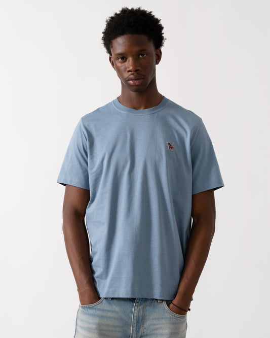 PS Paul Smith Mens Regular Fit Short Sleeve Zebra T-Shirt - 43D Greyish Blue