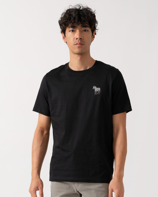 PS Paul Smith Mens Regular Fit Simple Zebra T-Shirt - 79 Black
