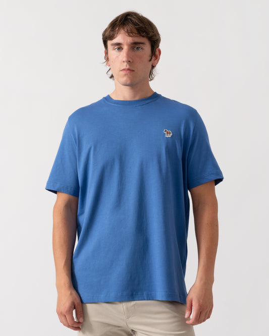 PS Paul Smith Mens Organic Cotton Zebra Logo T-Shirt - 44M Blue