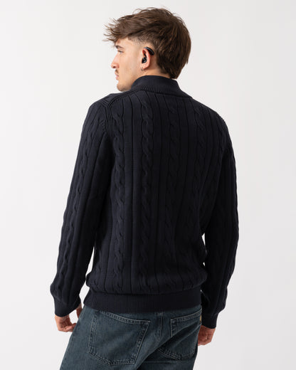PS Paul Smith Mens Zip Neck Sweater - 49 Very Dark Navy