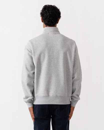 Back of Parajumpers Broad Peak Mens Quarter Zip Sweatshirt - Ash Grey Melange 608