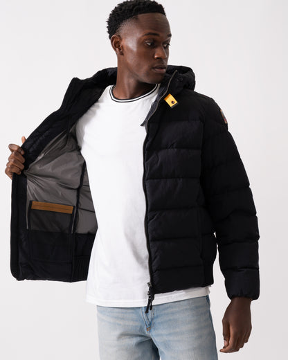 Parajumpers Cassian Mens Hooded Down Jacket - Black 541