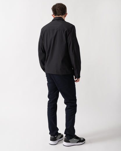 back shot of a model wearing a Parajumpers Elgin Mens Overshirt in Black 541