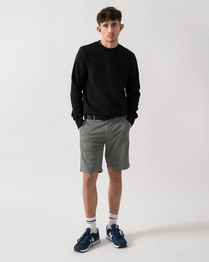 full length shot of a model wearing a Parajumpers K2 Crew Neck Mens Sweatshirt in Black 541