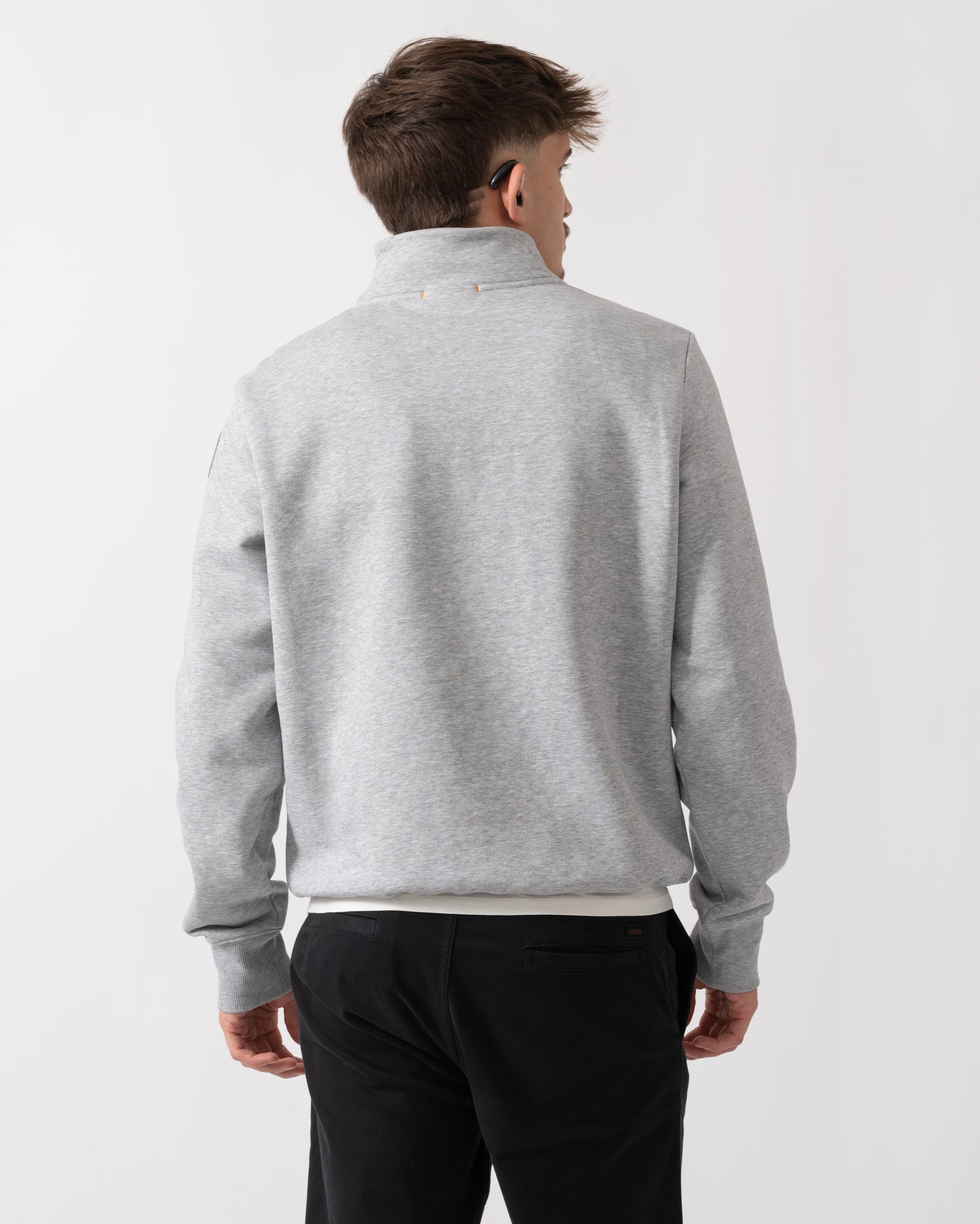 Parajumpers Broad Peak Mens Half Zip Sweatshirt - Ash Grey Melange 608