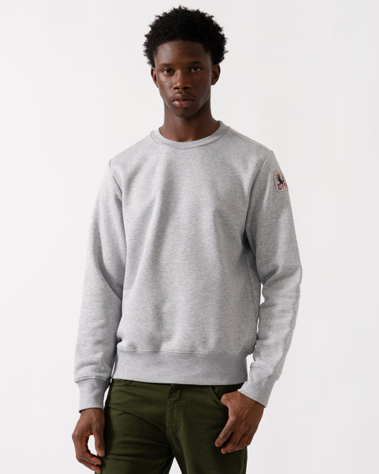 Parajumpers K2 Mens Crew Neck Sweatshirt - Ash Grey Melange 608