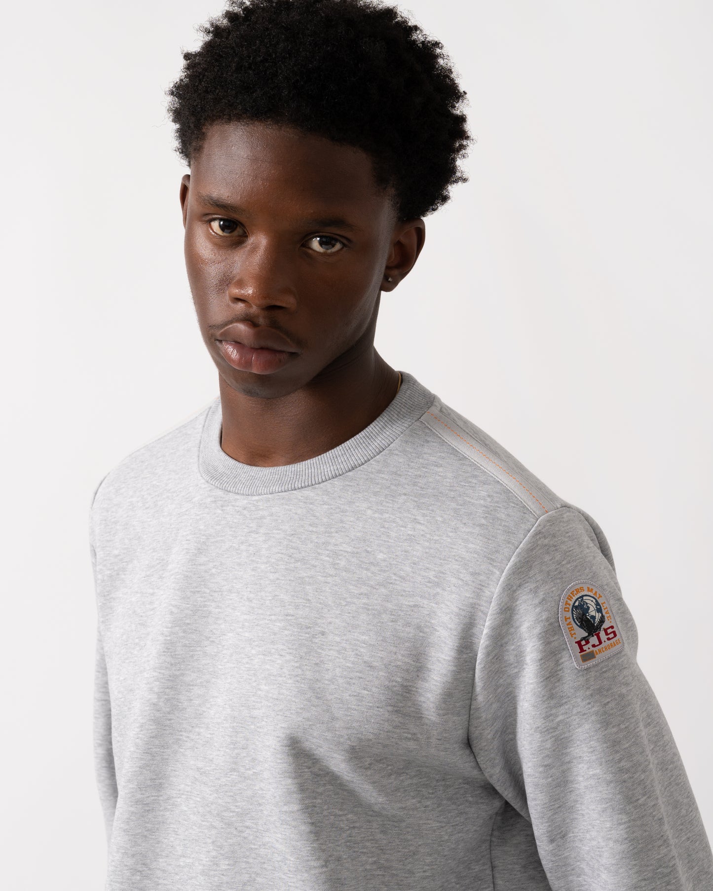 Parajumpers K2 Mens Crew Neck Sweatshirt - Ash Grey Melange 608