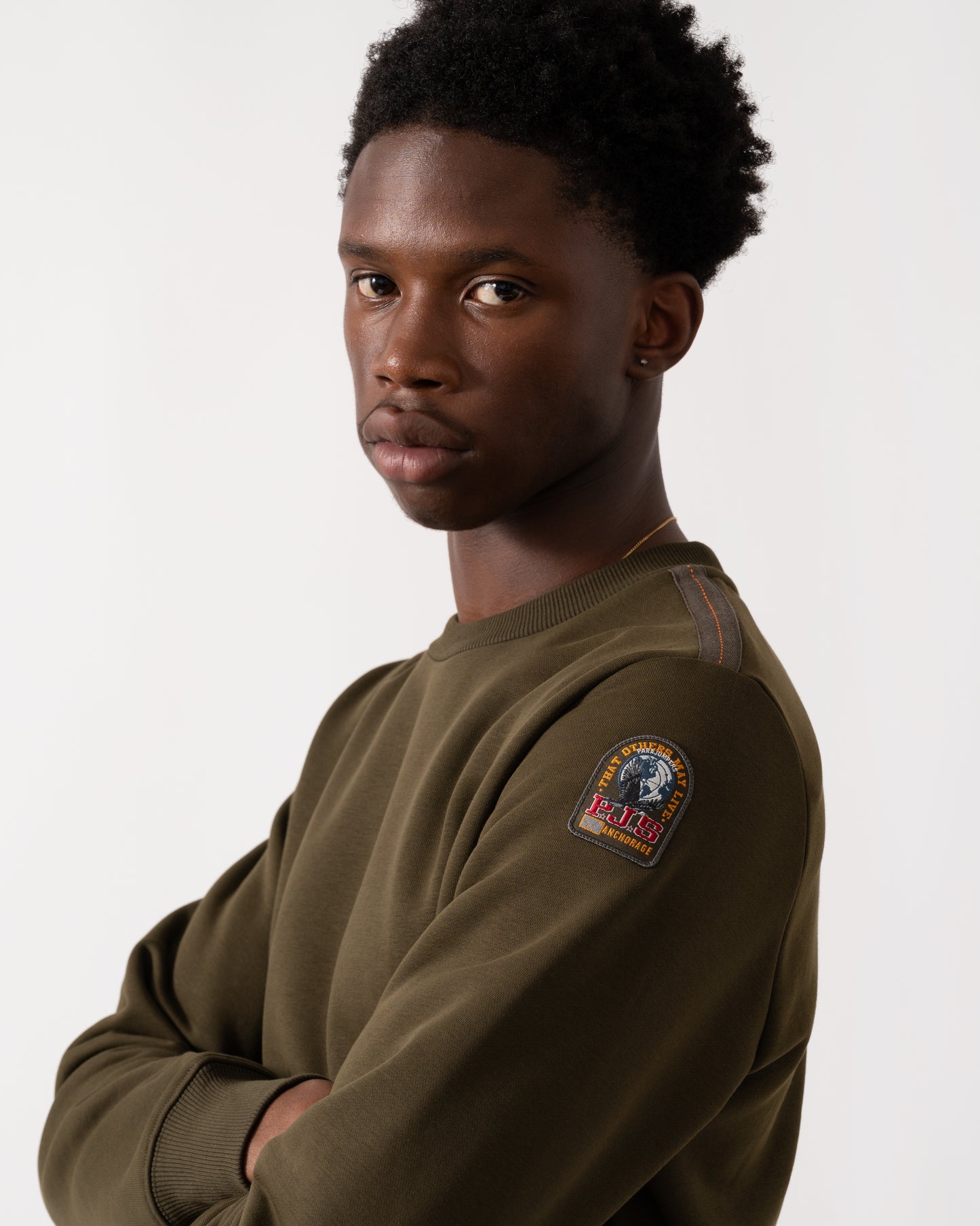 Parajumpers K2 Mens Crew Neck Sweatshirt - Deep Moss 117