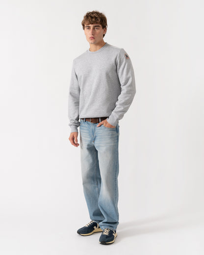 Outfit shot of Parajumpers K2 Mens Sweatshirt - Ash Grey Melange 608