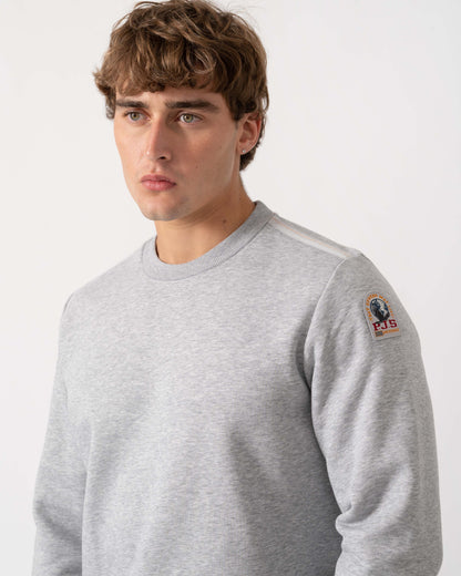 Detail of Parajumpers K2 Mens Sweatshirt - Ash Grey Melange 608