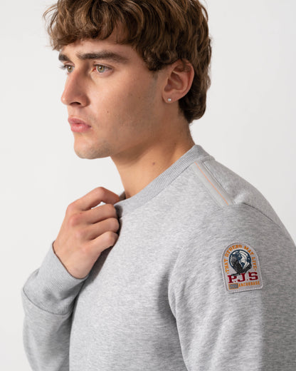 Logo detail of Parajumpers K2 Mens Sweatshirt - Ash Grey Melange 608