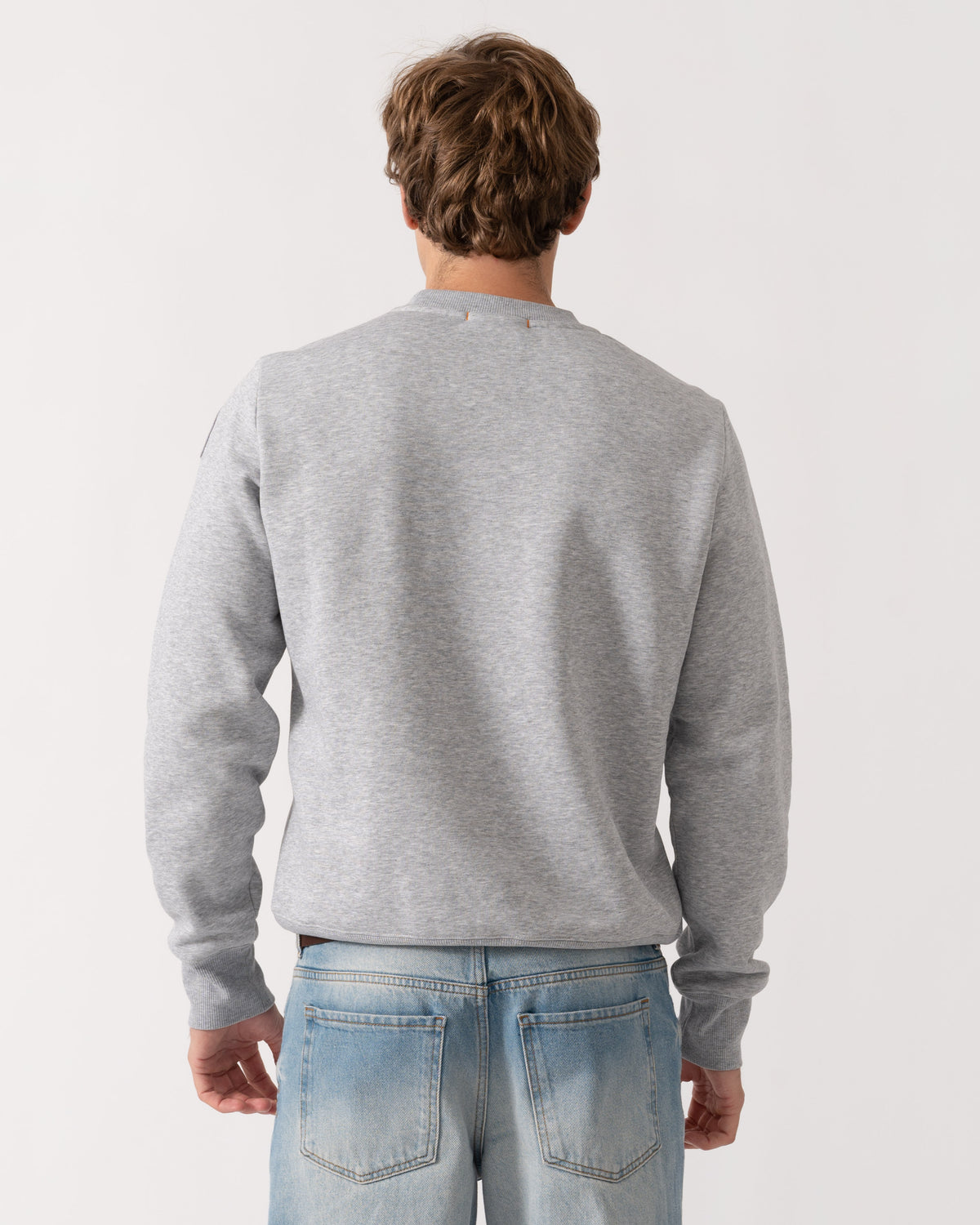 Back of Parajumpers K2 Mens Sweatshirt - Ash Grey Melange 608