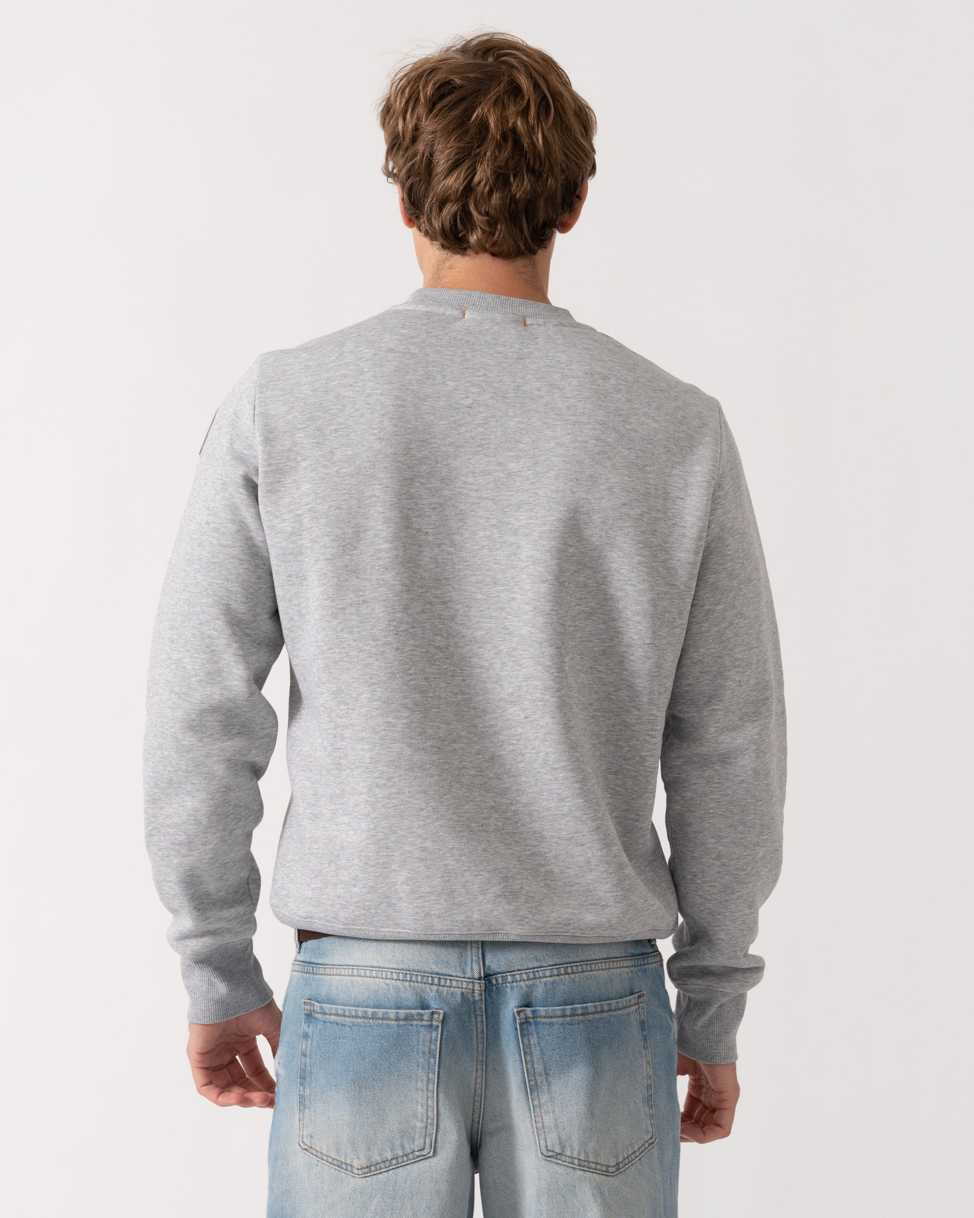 Back of Parajumpers K2 Mens Sweatshirt - Ash Grey Melange 608