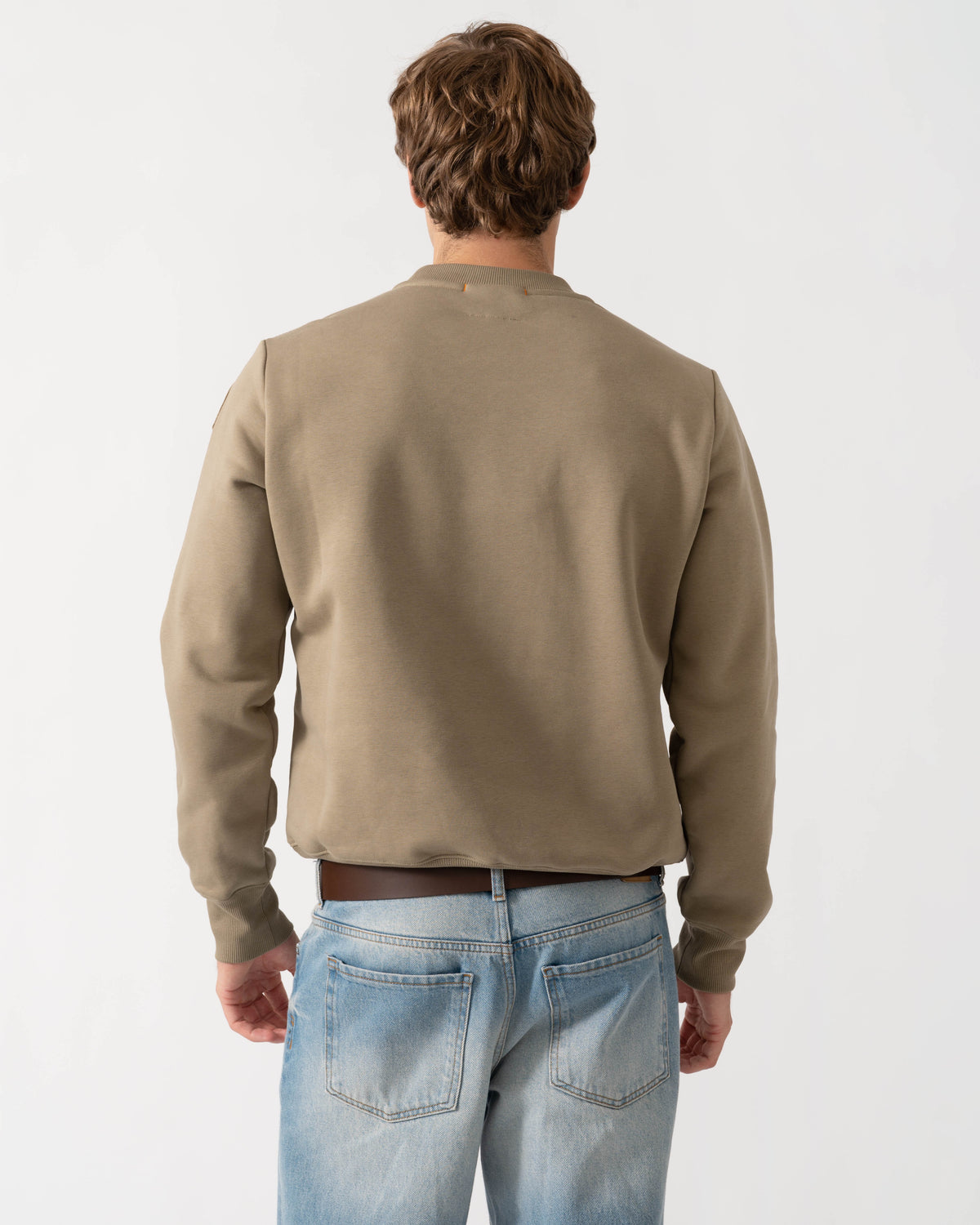 Back shot of Parajumpers K2 Mens Sweatshirt - Muted Khaki 136