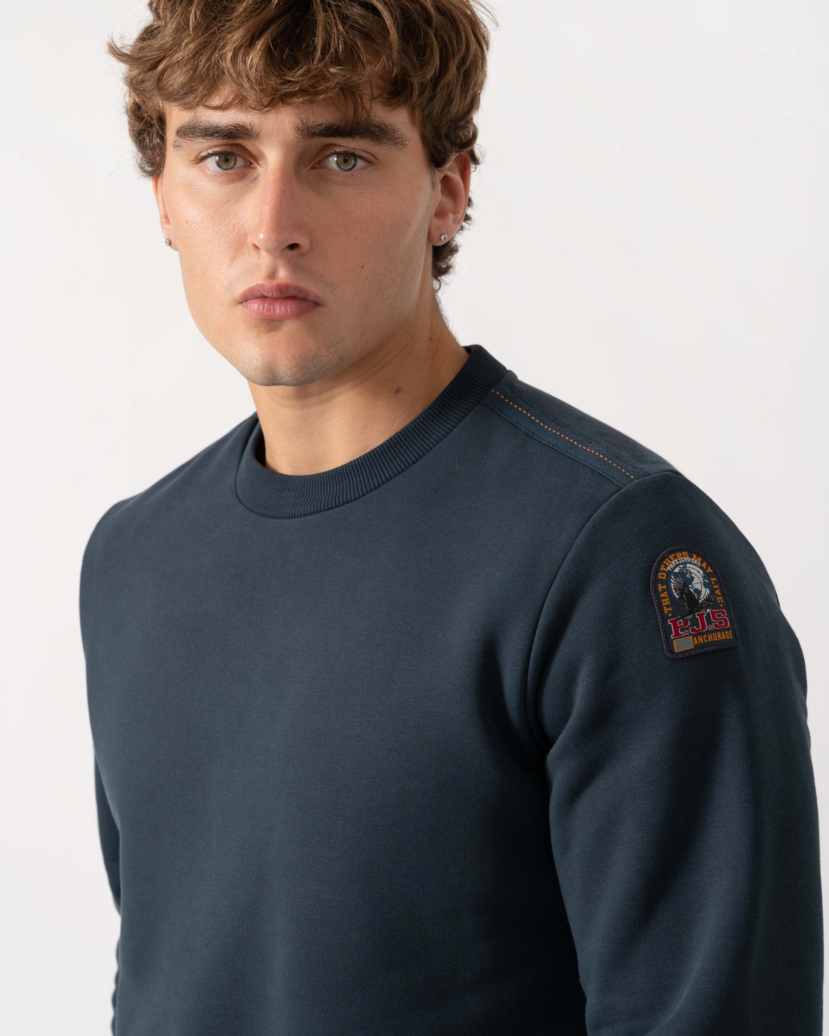 Close up of Parajumpers K2 Mens Sweatshirt - Nine Iron 765