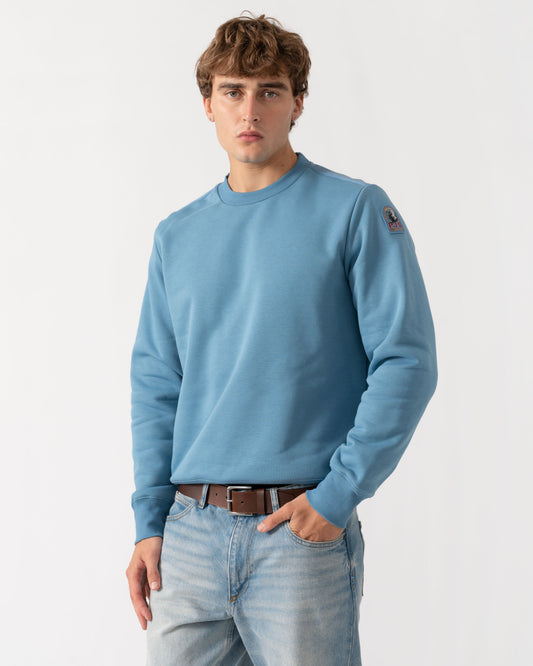 Man wearing Parajumpers K2 Mens Sweatshirt - Sky Steel 138