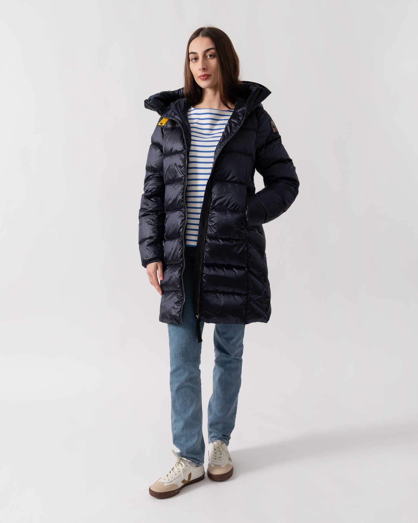 Parajumpers Marion Womens Hooded Down Jacket - Blue Navy 316 | CHO | Designer Womens Padded Jackets