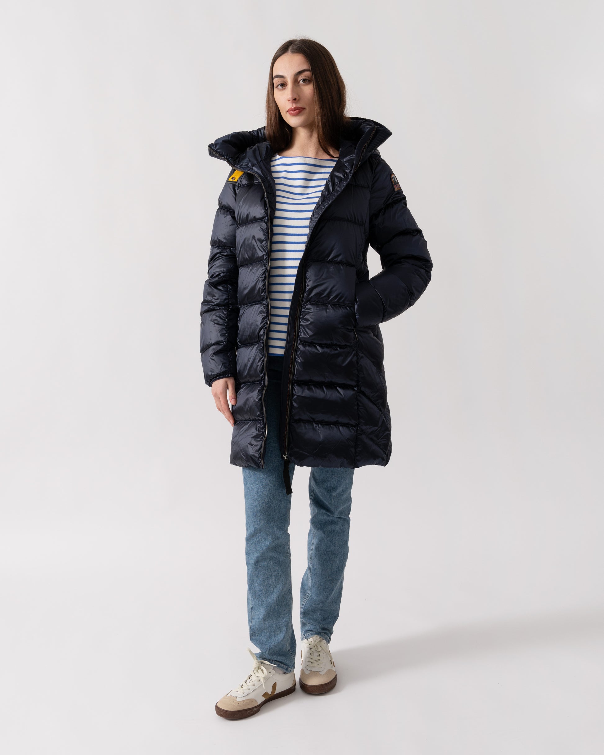 Parajumpers Marion Womens Hooded Down Jacket - Blue Navy 316 | CHO | Designer Womens Padded Jackets