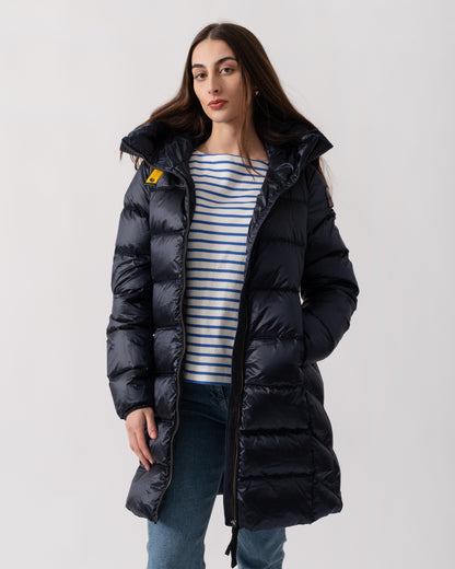 Parajumpers Marion Womens Hooded Down Jacket - Blue Navy 316 | CHO | Designer Womens Padded Jackets
