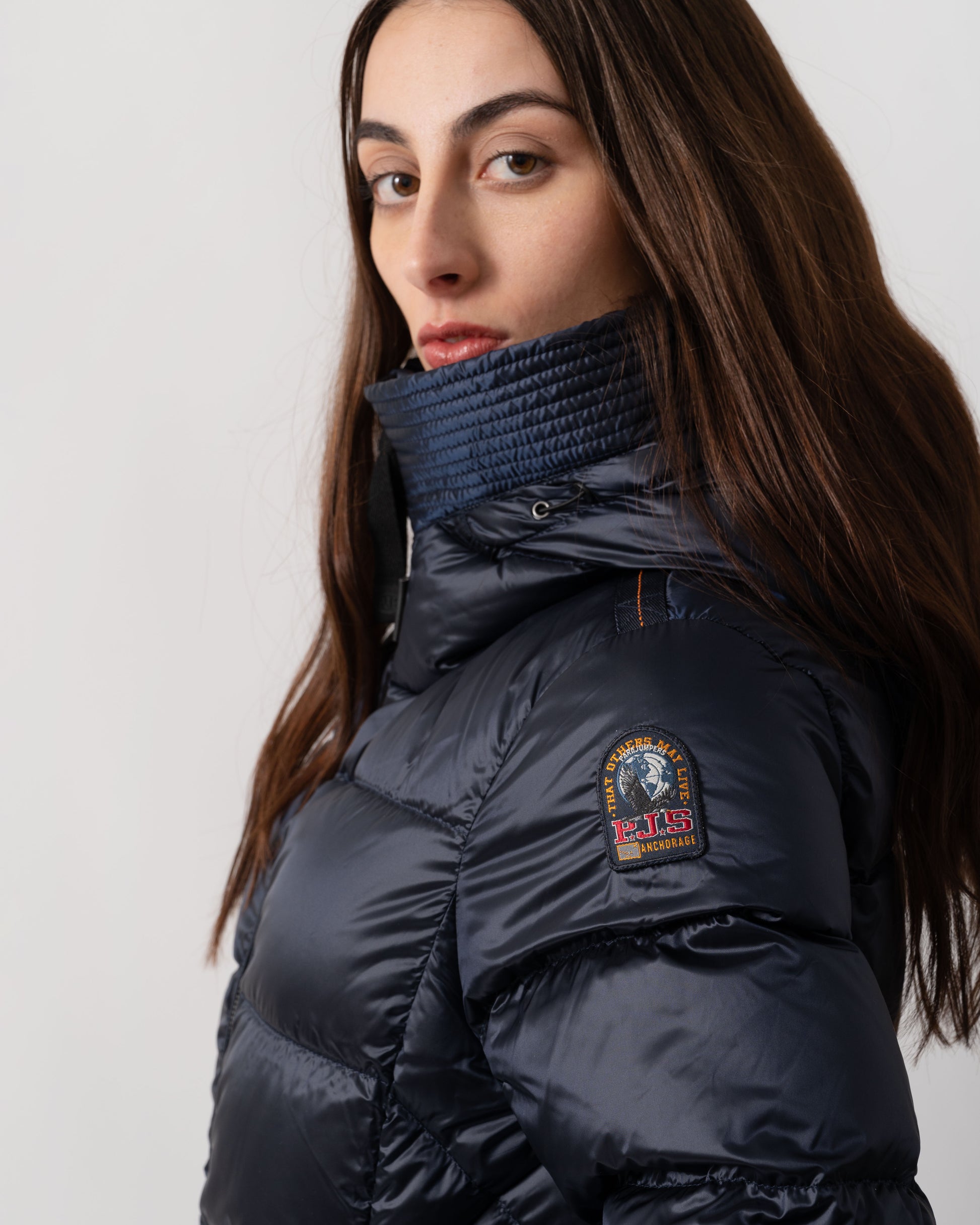 Parajumpers Marion Womens Hooded Down Jacket - Blue Navy 316 | CHO | Designer Womens Padded Jackets