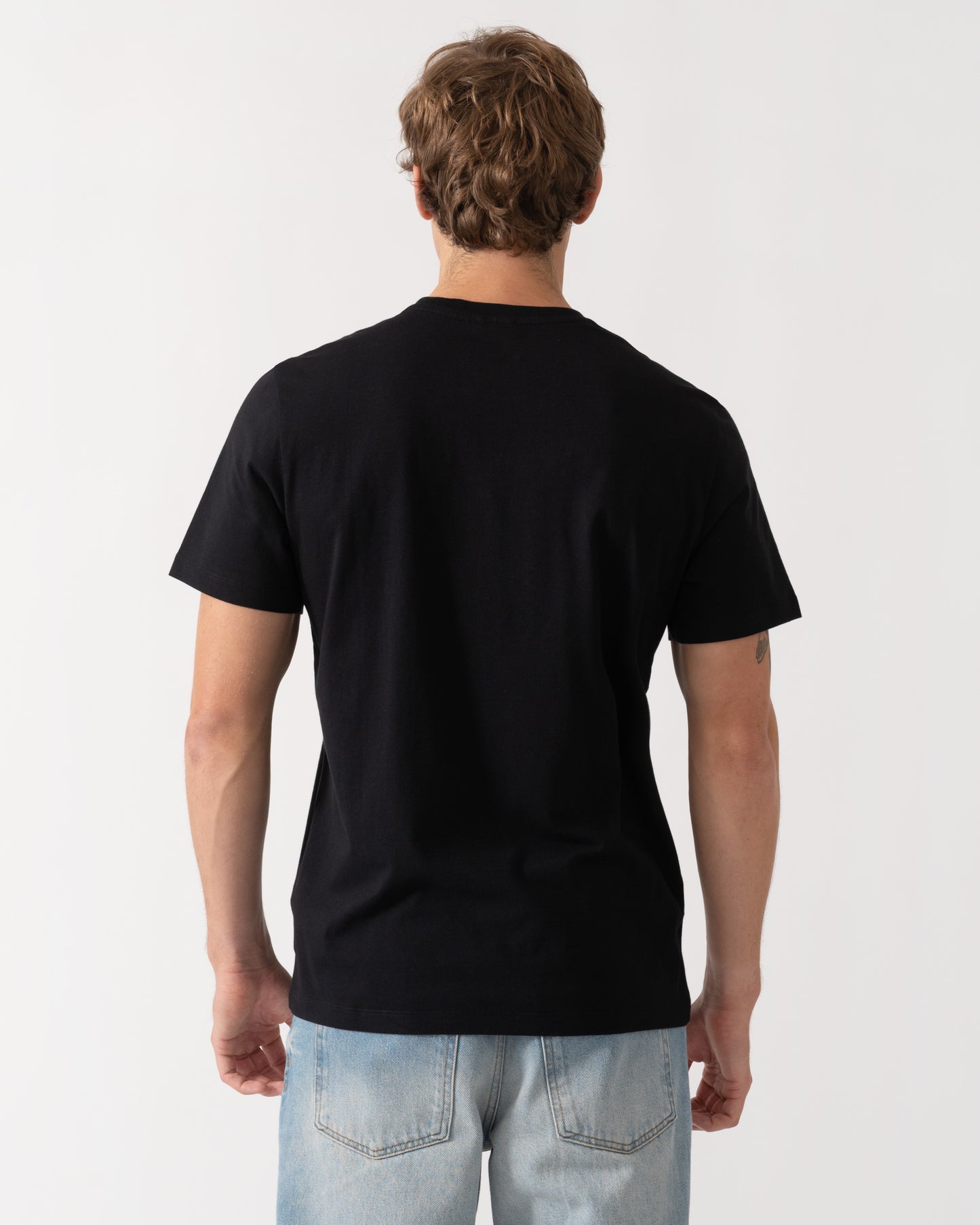 Back of Parajumpers Mens Patch T-Shirt - Black 541