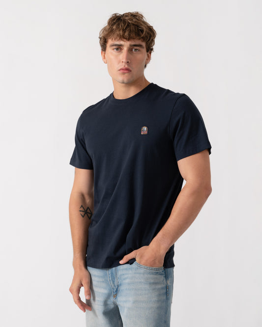 Man wearing Parajumpers Mens Patch T-Shirt - Blue Navy 316
