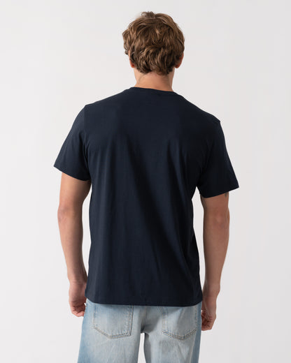 Back of Parajumpers Mens Patch T-Shirt - Blue Navy 316