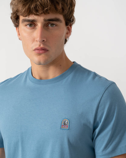 Logo shot of Parajumpers Mens Patch T-Shirt - Sky Steel 138