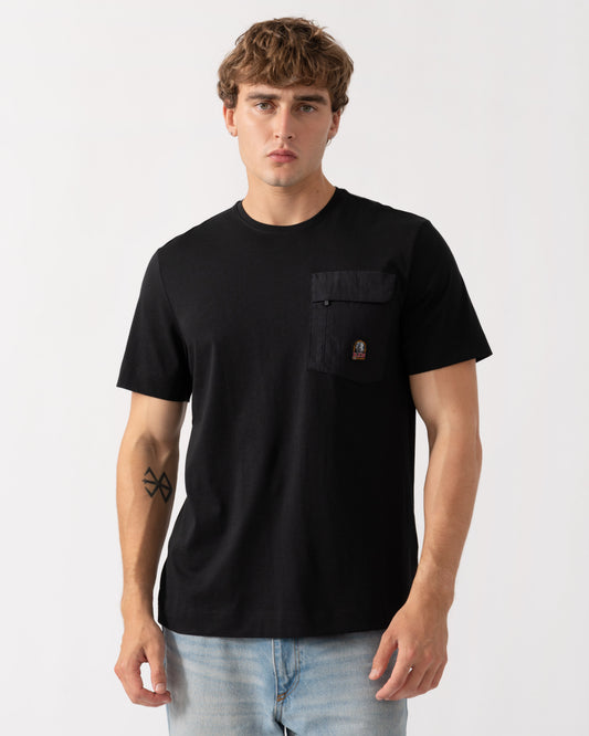 Man wearing Parajumpers Mojave 2.0 Mens T-Shirt - Black 541