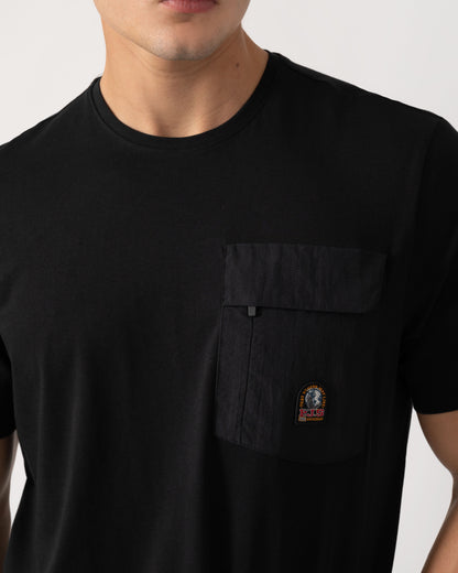 Pocket detail of Parajumpers Mojave 2.0 Mens T-Shirt - Black 541